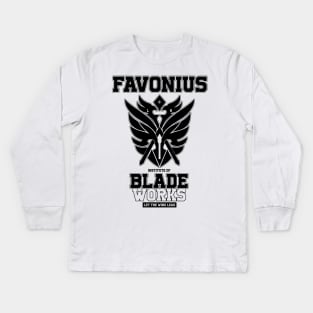 Genshin Impact Favonius Blade Works- Black Kids Long Sleeve T-Shirt